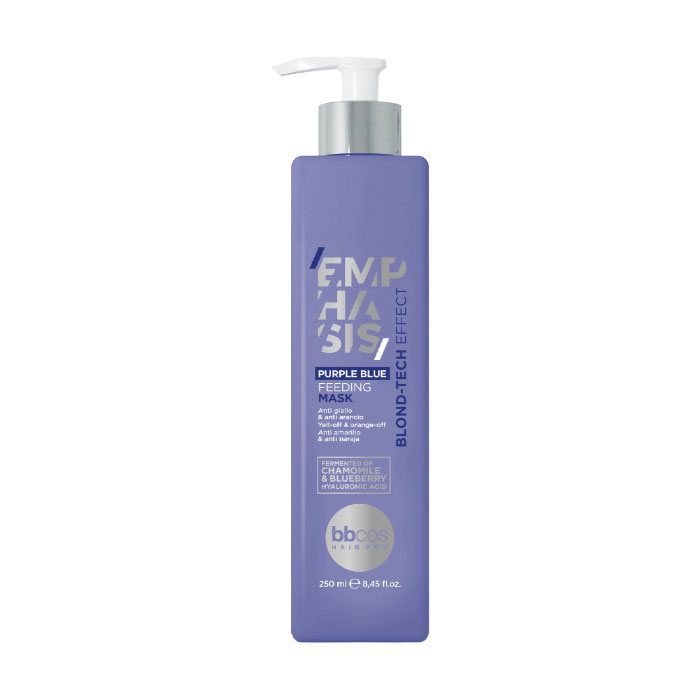 Живильна маска для волосся BBcos Emphasis Blond-Tech Purple Blue Feeding Mask з фіолетово-синім пігментом, 250 мл